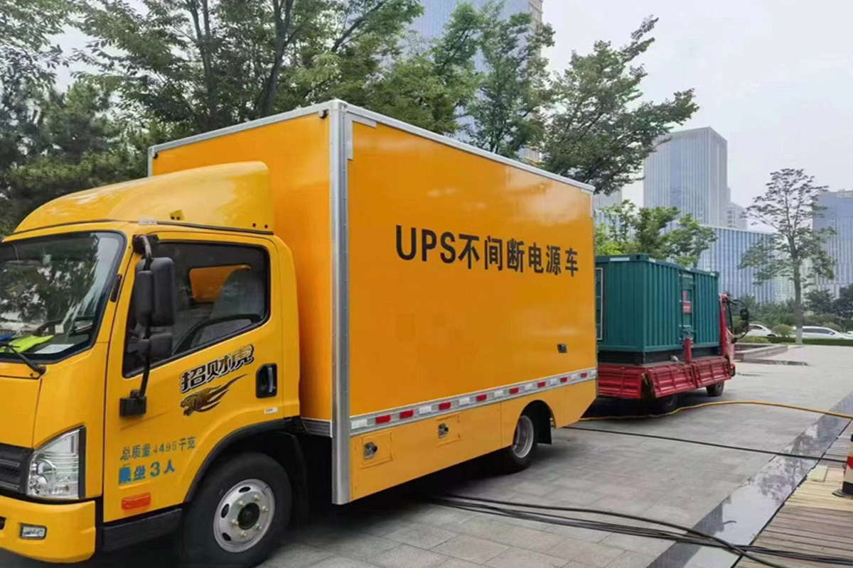 吴桥发电机租赁施工现场