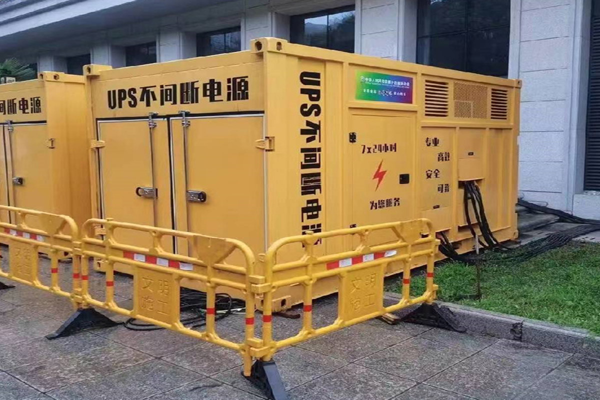 吴桥发电机租赁施工现场