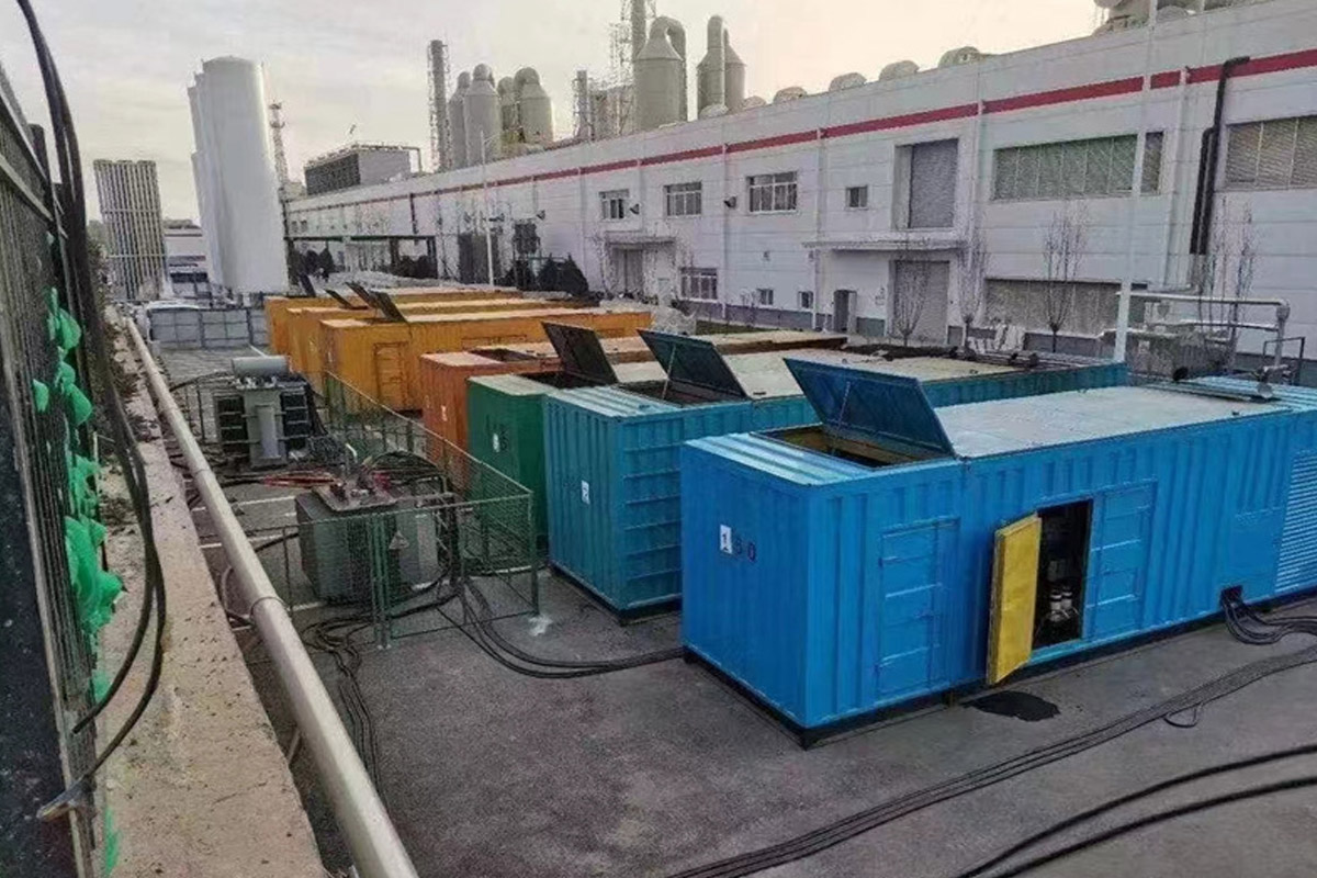 吴桥发电机租赁施工现场